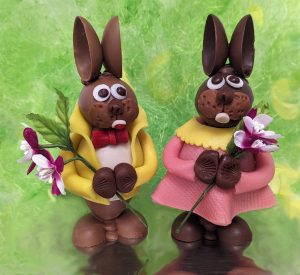 lapins habilles en chocolat artisanal à Genève